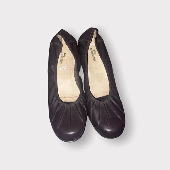 Ros Hommerson Brown Leather Flats Shoe Size 9 M - Picture 4 of 5